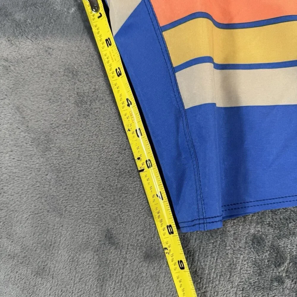 Patagonia Sz 42 Hydropeak 18’ Boardshorts Santa Cruz Stripe Superior Blue NWOT